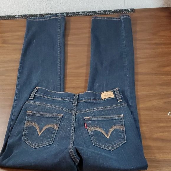 Levi's 512 Slimming Straight Leg High Rise Jeans Size 6 Cute Design on Pockets! - Picture 8 of 12